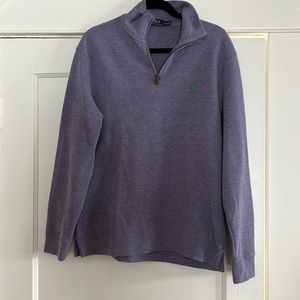 Polo Ralph Lauren Quarter zip cotton top. Light purple
